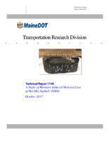 A Study of Moisture Induced Material Loss of Hot Mix Asphalt HMA