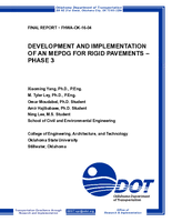 Development and Implementation of an MEPDG for Rigid Pavements  Phase 3