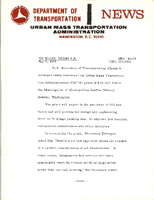Department of Transportation News Urban Mass Transportation Administration UMTA 6474