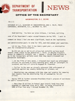 Statement by US Secretary of Transportation John A Volpe at a Press Conference