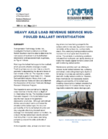 Heavy Axle Load Revenue Service MudFouled Ballast Investigation