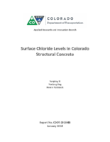 Surface Chloride Levels in Colorado Structural Concrete