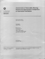 Assessment of Detectable Warning Devices for Specification Compliance or Equivalent Facilitation