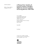 A Human Error Analysis of General Aviation Controlled Flight Into Terrain Accidents Occurring Between 19901998
