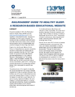 Railroaders Guide to Healthy Sleep A ResearchBased Educational Website