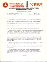 Department of Transportation News Urban Mass Transportation Administration UMTA 7396