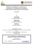 Improving the Manufacturability of Extended CutOut RibtoFloor Beam Connections for Orthotropic Steel Decks