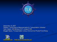 Performance Measurements for Transportation Libraries