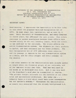 Testimony of the Department of Transportation on S 796 Concerning the Railroad Deregulation Act of 1979 before the Surface Transportation Committee of the Senate Commerce Committee