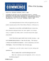 Secretary of Commerce John T Connor Speeches May 1966