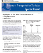 Highlights of the 2006 National Census of Ferry Operators