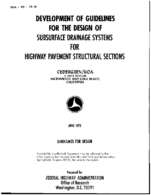 Guidelines for the design of subsurface drainage systems for highway structural sections