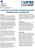 Function Allocation and New Roles for Humans in Rail Automation Research Results