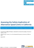 Assessing the Safety Implication of Alternative Speed Limits in California