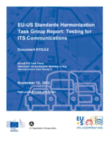 EUUS standards harmonization task group report  testing for ITS communications