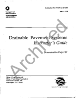 Drainable Pavement Systems Instructors Guide