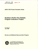Southern Pacific Fare Subsidy Program Evaluation Project