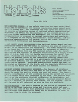 Office of Safety News Highlights June 15 1973