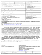 Pilot Implementation of the Overlay Tester and DoubleBlade Saw