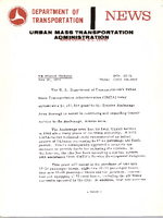 Department of Transportation News Urban Mass Transportation Administration UMTA 9274