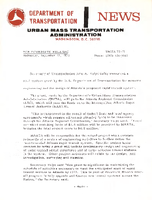 Department of Transportation News Urban Mass Transportation Administration UMTA 7271