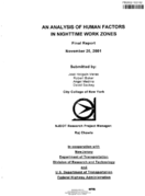 An Analysis of Human Factors in Nighttime Work Zones