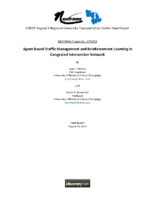 Agentbased traffic management and reinforcement learning in congested intersection network