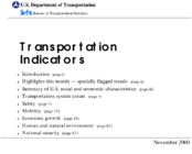 Transportation Indicators November 2000