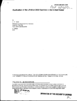 Application of the LR56 at DOE Facilities in the United States