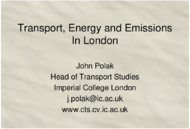 Transport Energy and Emissions in London