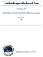 Field Validation of Equivalent Modulus for Stabilized Subgrade Layer