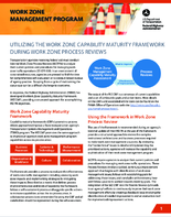 Utilizing the Work Zone Capability Maturity Framework During Work Zone Process Reviews