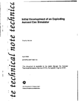 Initial Development of an Exploding Aerosol Can Simulator