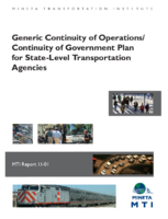Generic continuity of operationscontinuity of government plan for statelevel transportation agencies