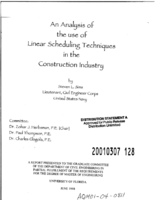 An Analysis of the Use of Linear Scheduling Techniques in the Construction Industry