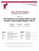 The Politics of Transport Policy in the Greater Copenhagen Region Part 2