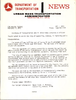 Department of Transportation News Urban Mass Transportation Administration DOT 4470