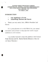 FAA Administrator David R Hinson Speeches October 1994