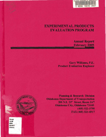 Experimental Product and Evaluation Program Annual Report 2005