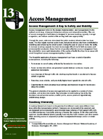 Access Management Issue Briefs vol 13