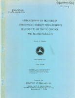 A Bibliography on Methods of Atmospheric Visibility Measurements Relevant to Air Traffic Control and Related Subjects