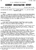 Investigation of Aircraft Accident PAN AMERICAN AIRWAYS BETWEEN HONOLULU AND WAKE ISLAND 19531206