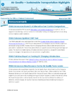 Air Quality  Sustainable Transportation Highlights MarchApril 2021