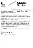 AC 15053605A Announcement of Availability of the International Civil Aviation Organization ICAO Computer Data Bank Material