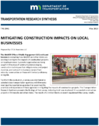 Mitigating Construction Impacts on Local Businesses Transportation Research Synthesis