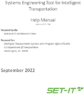 Systems Engineering Tool for Intelligent Transportation Help Manual Version 91164