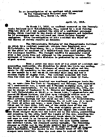 Interstate Commerce Commission Report of the Accident  Investigation Occurring on the PENNSYLVANIA RAILROAD ELIZABETHTOWN PA