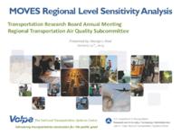 MOVES regional level sensitivity analysis  Transportation Research Board Annual Meeting  Regional Transportation Air Quality Subcommittee
