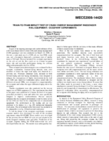TraintoTrain Impact Test of CrashEnergy Management Passenger Rail Equipment Occupant Experiments