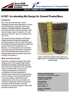 Accelerating Mix Design for CementTreated Bases Project Summary